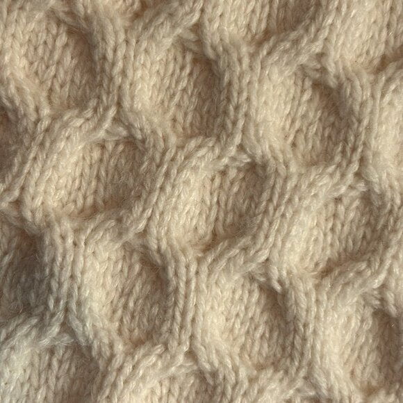 Loft Women Chunky Cable Knit Sweater Wool Blend Pullover Size Med Cream - Picture 5 of 7